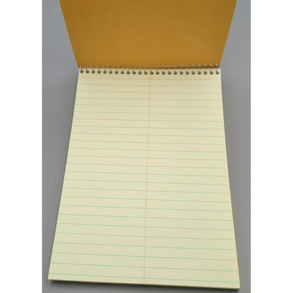 Staples Steno Book Gregg Ruled 6 x 9 inch Green Tint 80 Sheets Tan‎ Covers